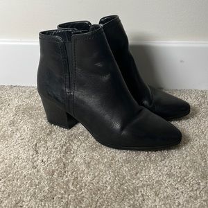 Aldo Black Leather Booties
